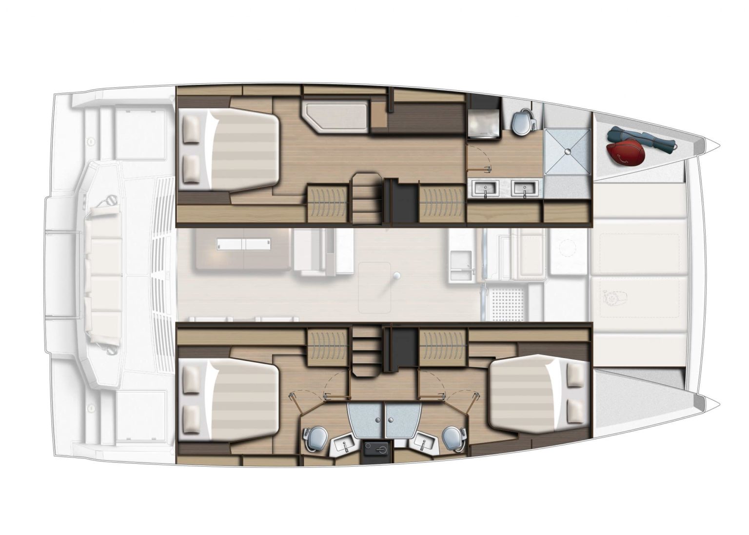 bali catamaran layout