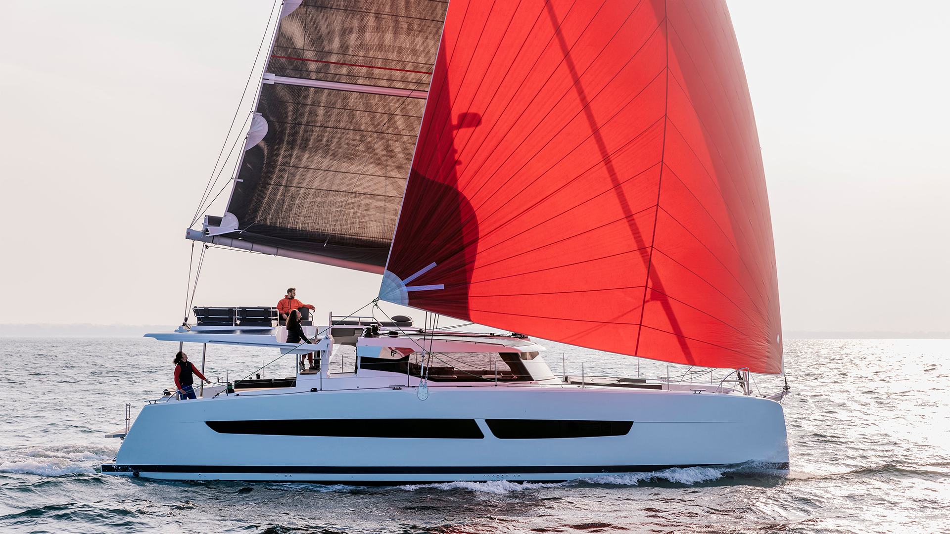 A beautiful yacht sailing